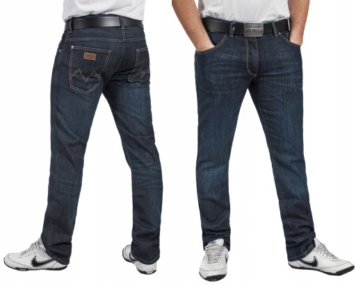Spodnie Jeansy Rurki Męskie HUNTER 110/4 W43 L36