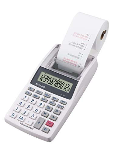 KALKULATOR MINI DRUKUJĄCY SHARP EL-1611V BIAŁY