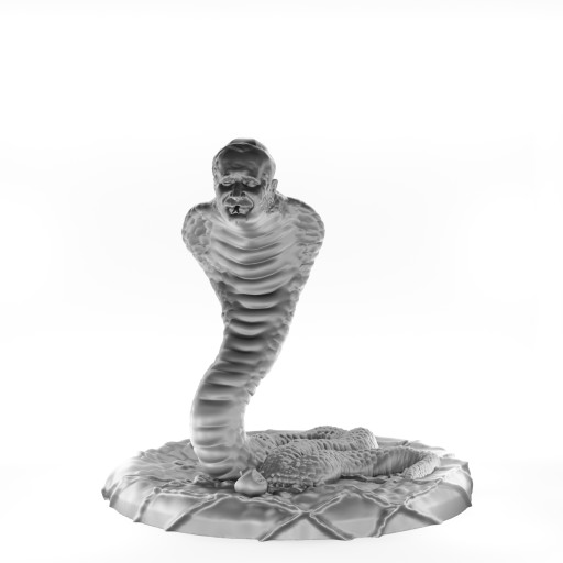 FIGURKA RPG POTWORY KOBRA PAPIESKA SZARY 50 MM