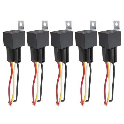 5 sztuk 4Pin 5Pin 12V 40A SPST samochodowe przekaź