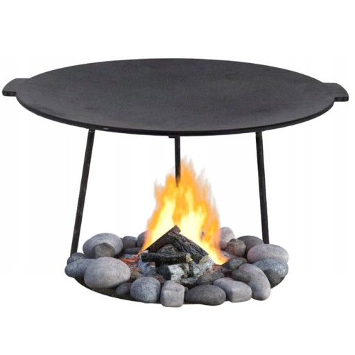 PATELNIA ŻELIWNA WOK 45CM PŁYTA NA OGNISKO GRILL
