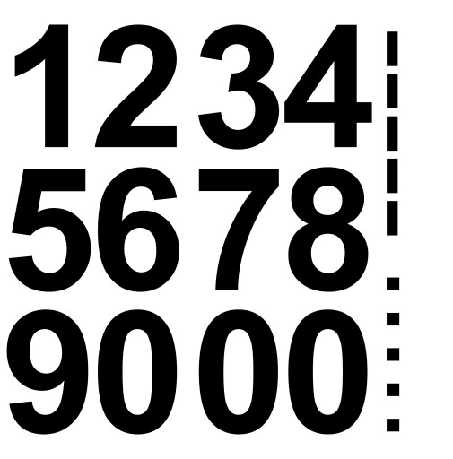 15 CM CYFRY LICZBY NAKLEJKI SAMOPRZYLEPNE NUMERY PRODUCENT WODOODPORNE