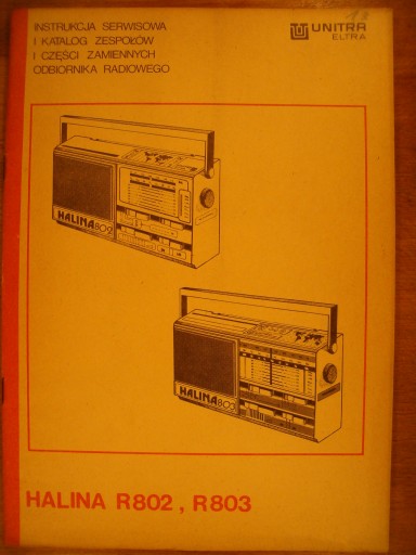 Instrukcja serwisowa radio Halina R802 , R803