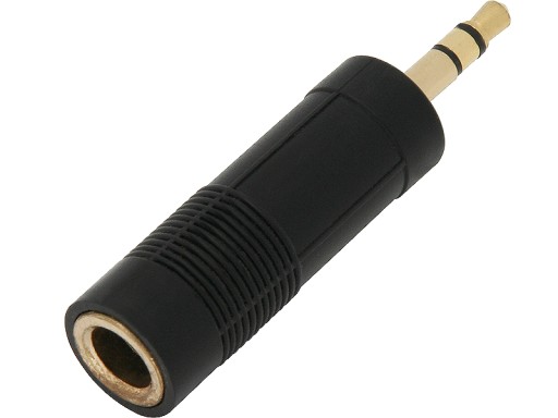 PRZEJŚCIE JACK WTYK.3,5 GNIAZDO 6,3 STEREO GOLD