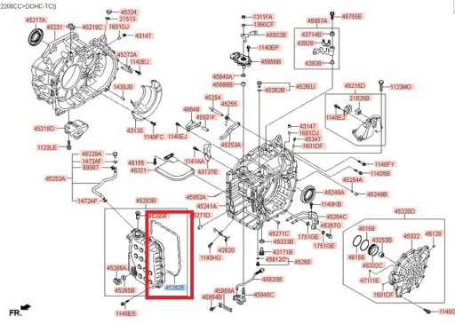 USZCZELKA MISKI SKRZYNI BIEGÓW AUT. KIA/HYUNDAI