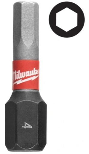Bit Milwaukee Shockwave HEX4/25mm IMPACT DUTY 1szt