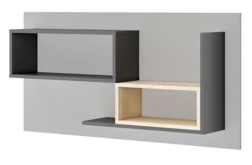 PÓŁKA WISZĄCA 120x60 młodzieżowa SZARY/GRAFIT