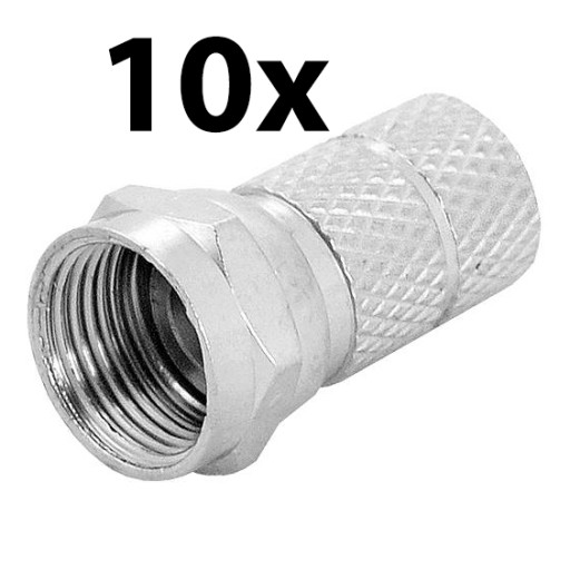 10x WTYK SAT ZŁĄCZE F 6,8mm NAKRĘCANE EFKA DVB-T