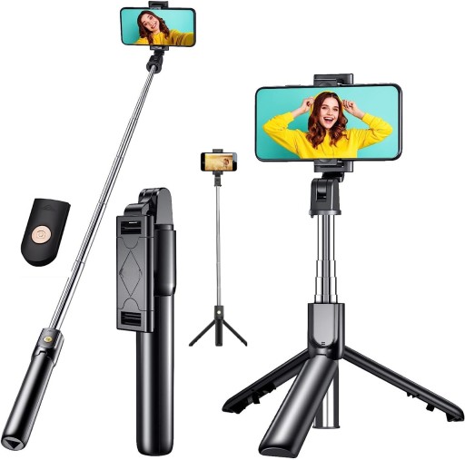 SELFIE STICK TELESKOPOWY ROZSUWANY KIJEK DO SELFIE BLUETOOTH + PILOT GRATIS