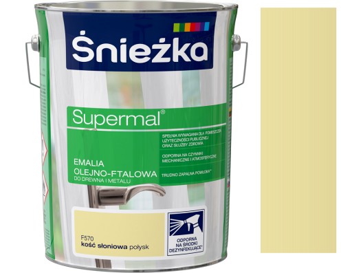 ŚNIEŻKA EMALIA OLEJNO-FTAL. 5L KOŚĆ SŁONIOWA F570