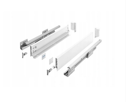 Szuflada GTV Axis Pro L 350 NISKA H86 biała PEŁEN WYSUW CICHY DOMYK 3D