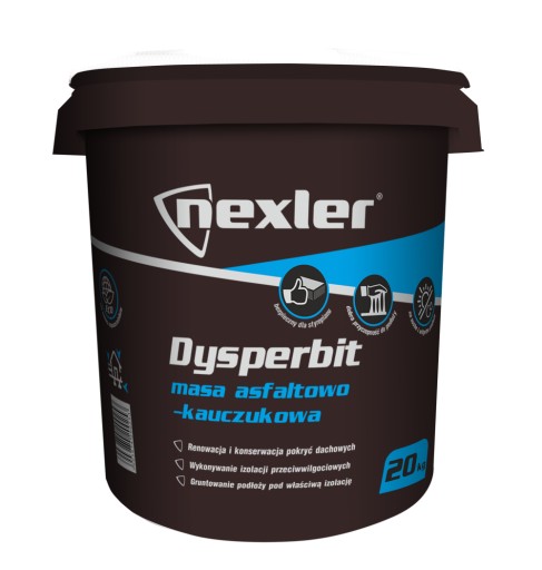 NEXLER DYSPERBIT masa uszczelniająco-gruntująca asfaltowo-kauczukowa 20kg