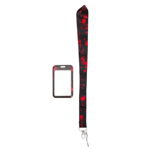 ID Card Holder with Lanyard Halloween Bloody