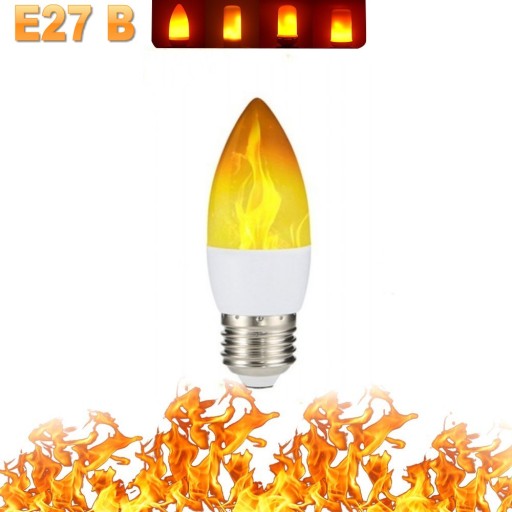 LED Flame Light Bulbs 4 Modes Party LED Flame