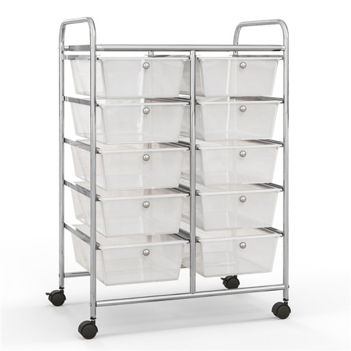 Mobilny Wózek Organizer z 10 Szufladami Przybornik