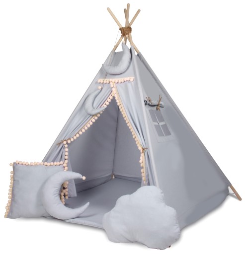 Namiot TIPI WIGWAM z matą+5poduszeczek przytulanek