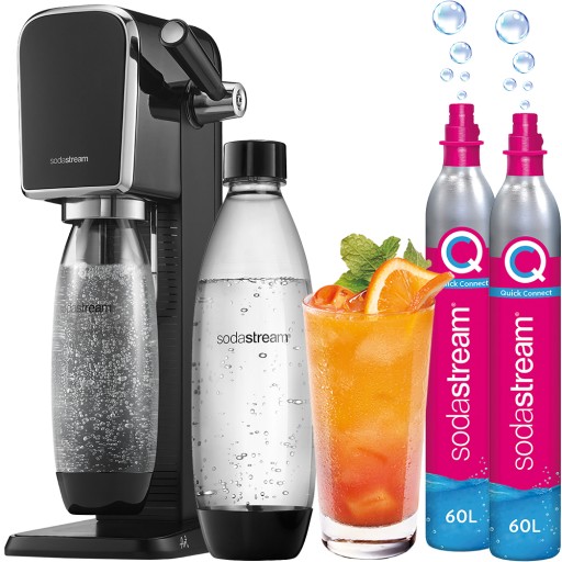 SATURATOR SYFON DO WODY GAZOWANEJ SODASTREAM ART | BUTELKA 1L +2x NABÓJ CO2
