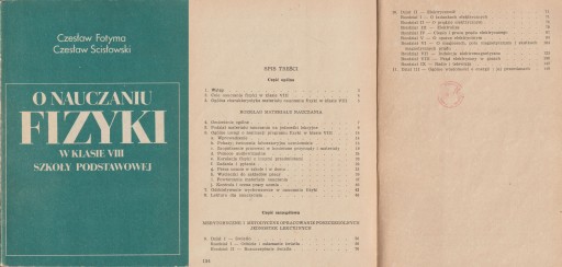 O NAUCZANIU FIZYKI W KLASIE VIII SZKOŁY PODSTAWOWE