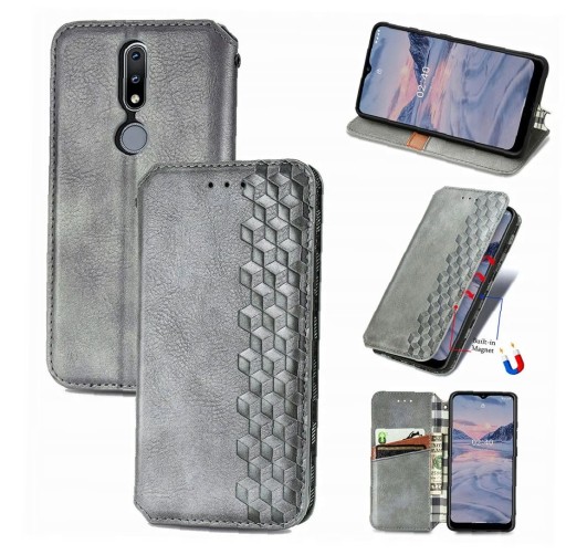 MAGNET LEATHER COVER CASE FOR Nokia 2.4