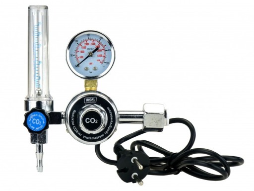Reduktor z ROTAMETREM Ar CO2 z PODGRZEWACZEM 230 V