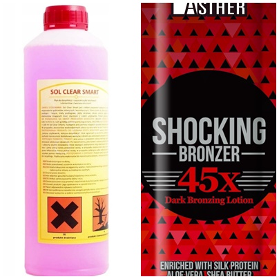Płyn do solarium 1 L + 10 Asther Shocking 15ml
