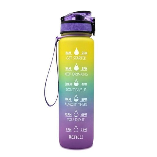 1L Track water bottle - Motivation - Time marker