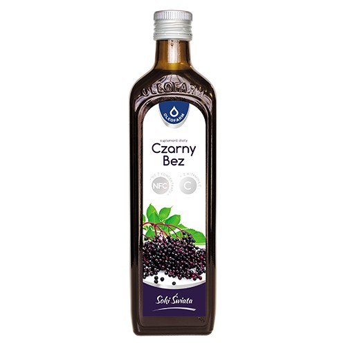Sok z czarnego bzu z witaminą C 100% Oleofarm 490 ml
