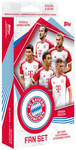 Bayern Official Fan Set 2024 Karty piłkarskie Topps Można trafić autograf