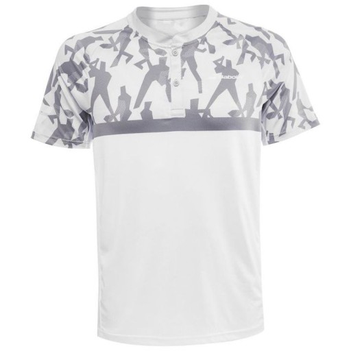 KOSZULKA BABOLAT COMPETE POLO MEN WHITE/GREY M