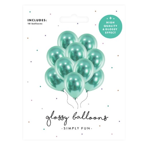 BALONY na URODZINY BUTELKOWA ZIELEŃ 27cm 10 sztuk