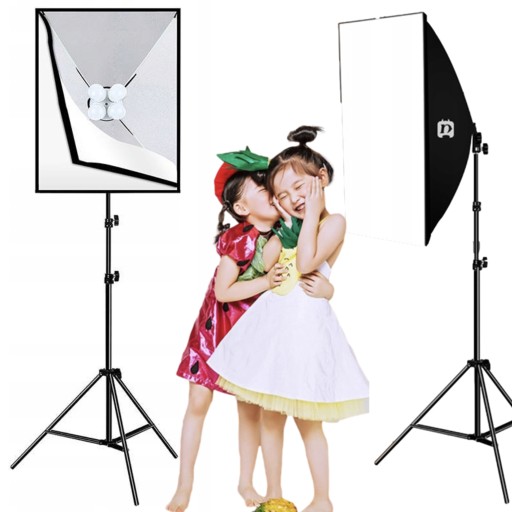 Zestaw studyjny Puluz Softbox LED 50x70cm Statyw Żarówki LED 4 szt PU5071EU