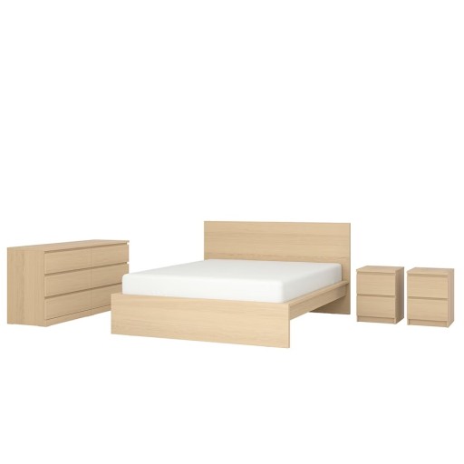 IKEA MALM Zestaw mebli do sypialni 4szt 160x200 cm