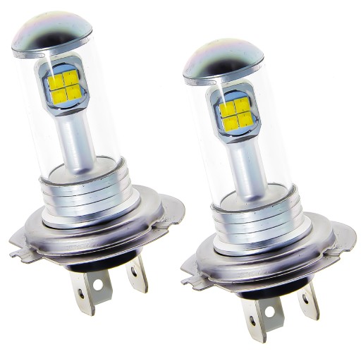 2 Żarówki LED H4 dzienne mijania 2szt 12V 6W 500lm