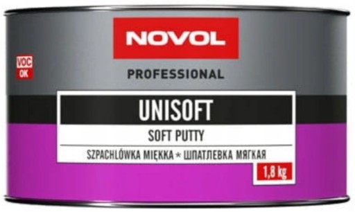 Novol Unisoft z utwardzaczem. Szpachlówka miękka 1.8 KG