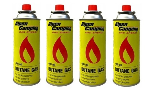 GAZ kartusz NABÓJ gazowy ALPEN CAMPING 400ml x4