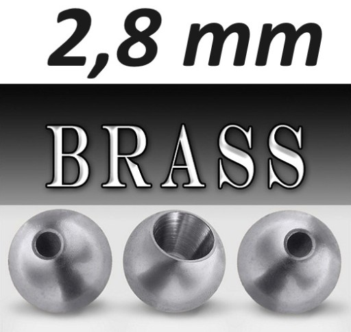 KORALIKI MOSIĘŻNE SILVER 2,8 mm 10 sztuk