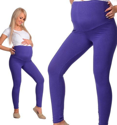 LEGGINSY CIĄŻOWE getry z panelem bawełna L/40