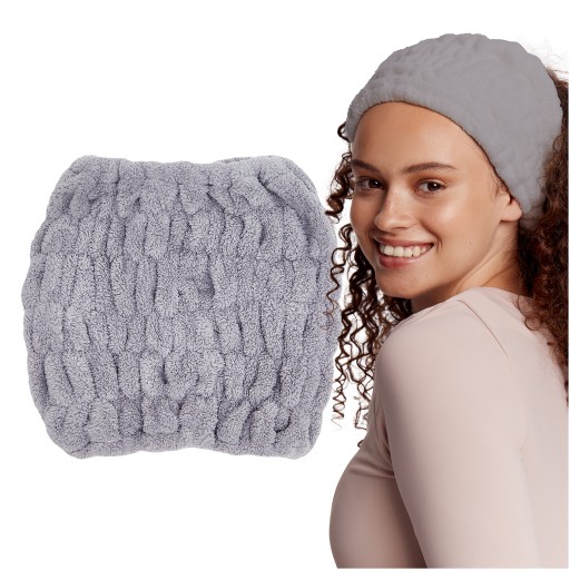 Multitasking Extra Wide Headband Grey