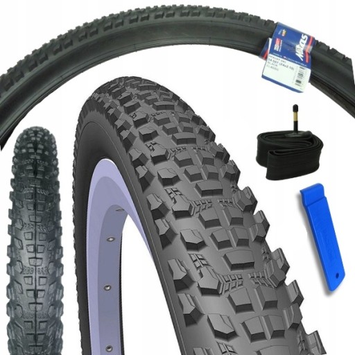Opona rowerowa MTB 24 x 2,1 54-507 + dętka 24 + łyżka zestaw opony rowerowe