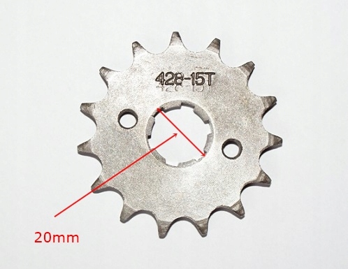ZĘBATKA ZDAWCZA PRZÓD 428 15 ZĘBÓW ŚR.20mm M.6