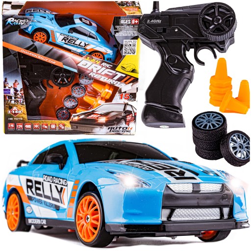 Samochód Zdalnie STEROWANY RC Auto na PILOTA do DRIFTU 4x4 Pachołki 2x KOŁA