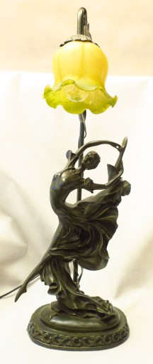 LAMPA Z FIGURĄ BALETNICA TANCERKA KWIATY TANIEC 59 CM