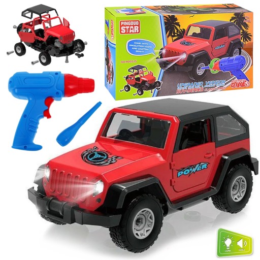 CZERWONE AUTO TERENOWE SUV DO SKRĘCANIA WKRĘTARKA