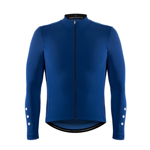 OCIEPLANA BLUZA KOLARSKA KOBALTOWA XL, ODBLASKI, LOKOSPORT, SZOSOWKA.