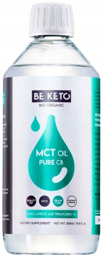 BeKeto - OLEJ MCT 100% C8 500ml - SUPLEMENT DIETY