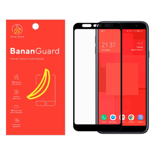 Szkło hartowane 5D BananGuard pełne do Samsung Galaxy J4 Plus