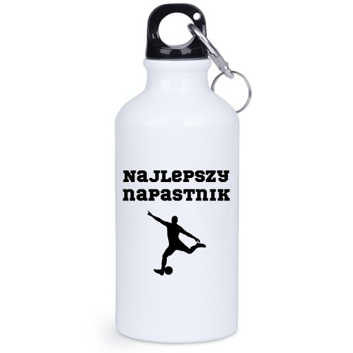 Butelka/bidon 400 ml prezent dla napastnika piłki nożnej, piłka nożnej