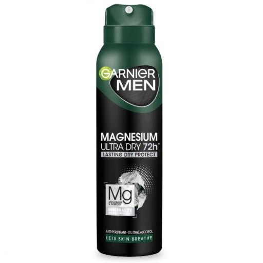GARNIER Men Magnesium Ultra Dry 72h antyperspirant spray 150ml