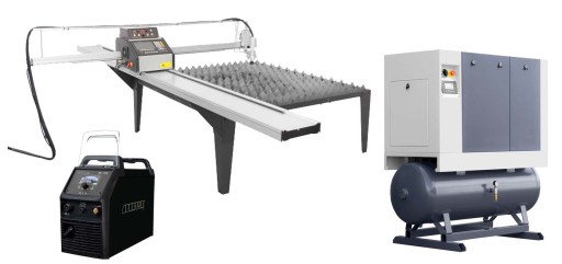 WYPALARKA PLAZMOWA ZZ 1500x3000+ KOMPRESOR LUFT1000 COMPACT + ŹRÓDŁO PLAZMY