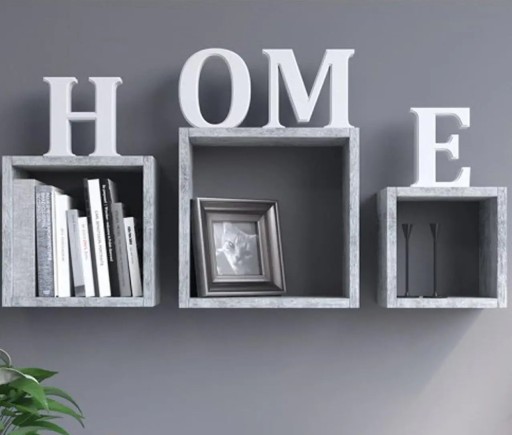 Zestaw 3 półki z napisem HOME OpenDoors